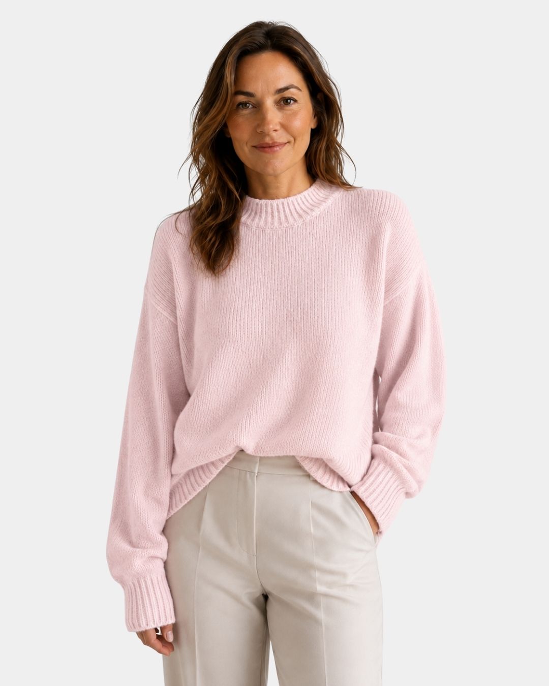 Mae | Pull à Col Rond et Manches Bouffantes