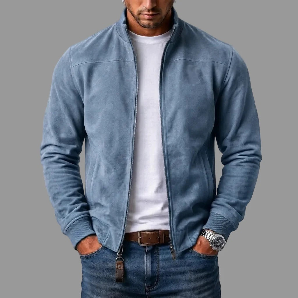 Corrado | Bomber effet daim col montant