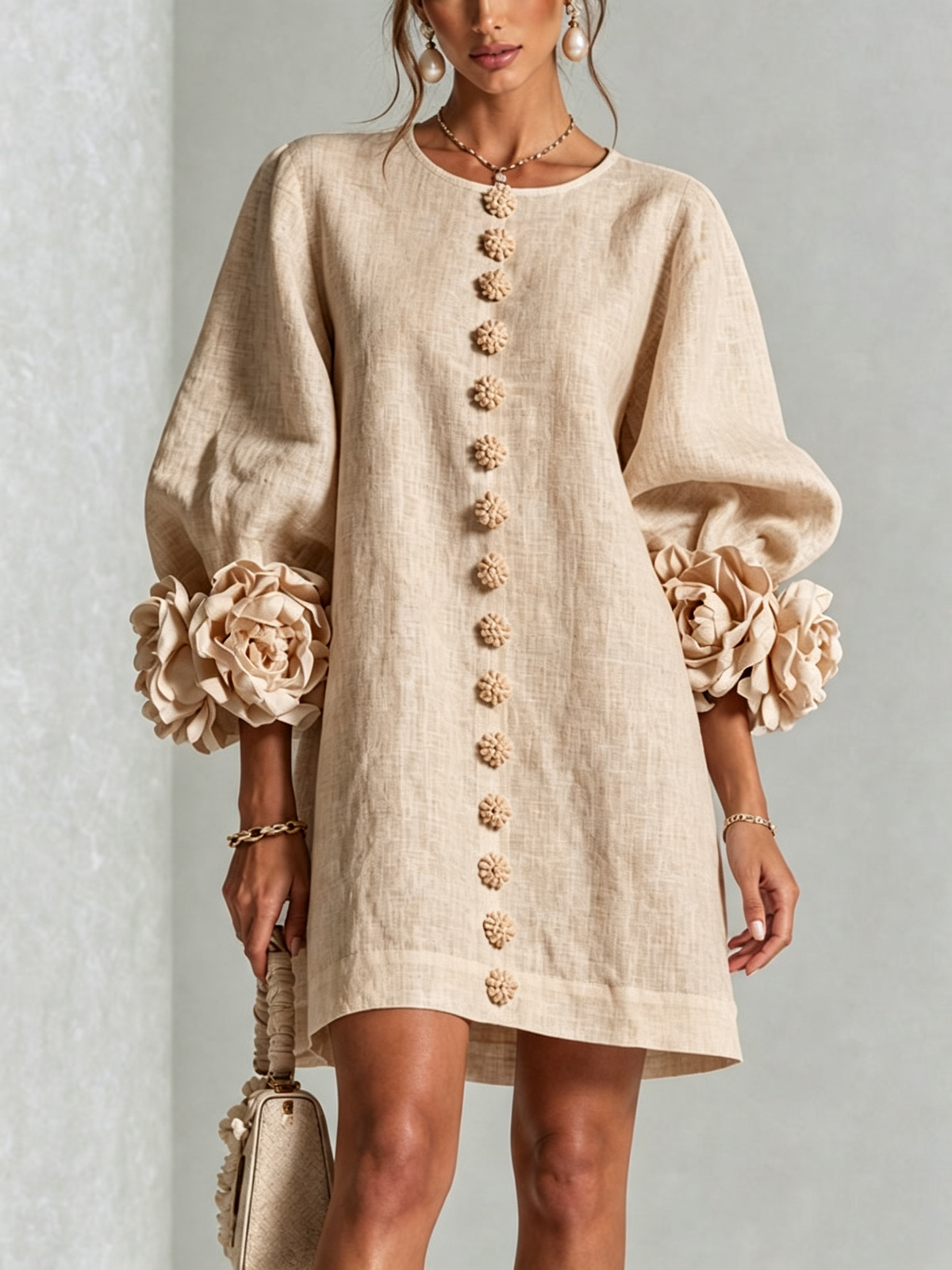 Élodie | Robe Florale Boutonnée