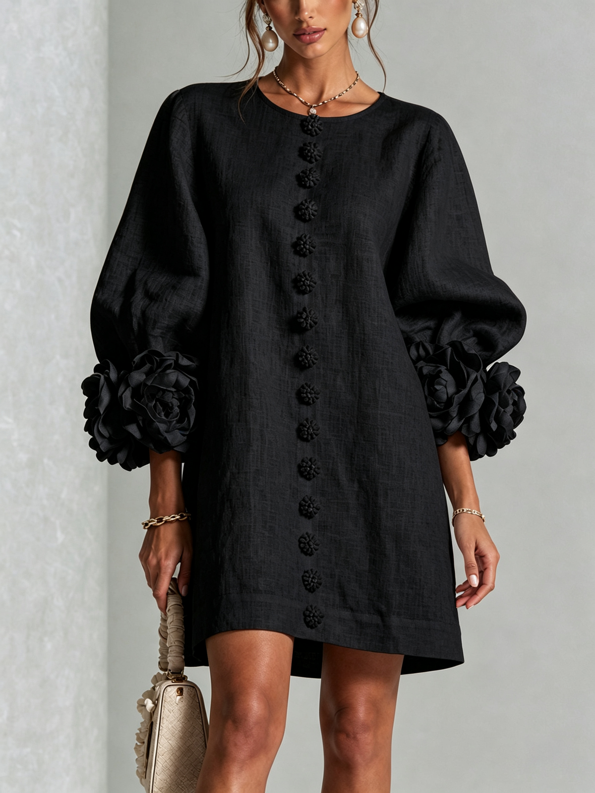 Élodie | Robe Florale Boutonnée