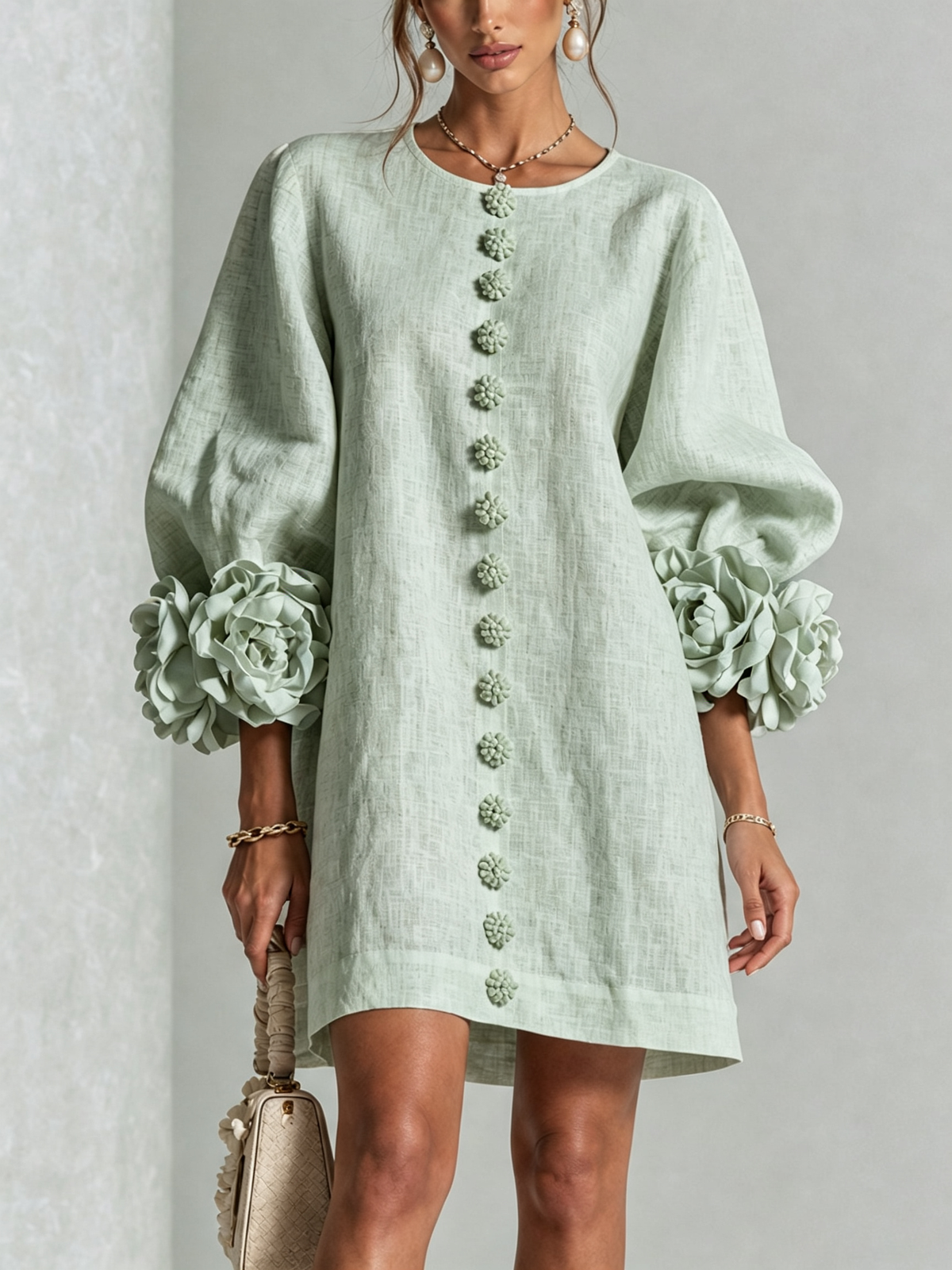 Élodie | Robe Florale Boutonnée