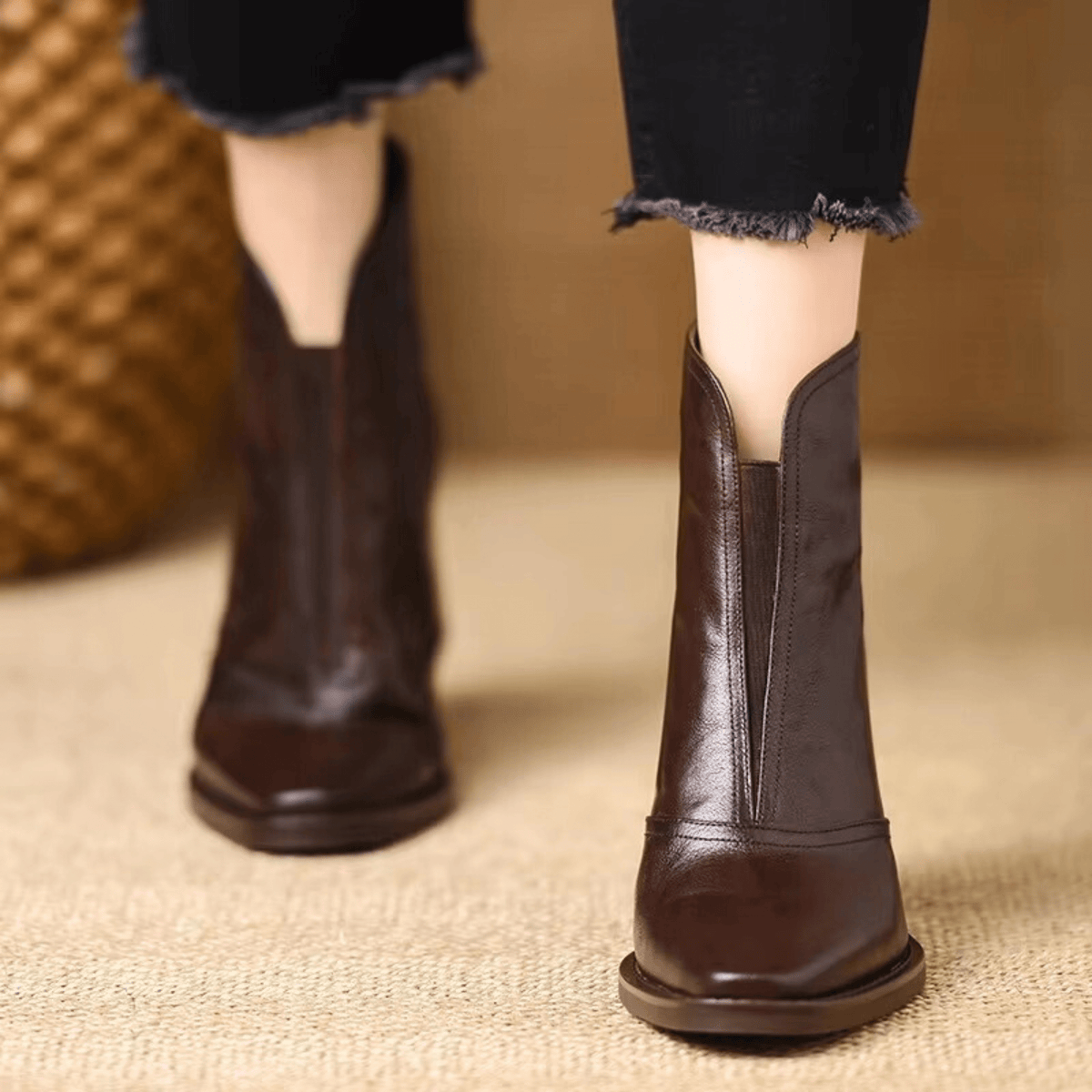 Bottines à talon mi-haut Solange