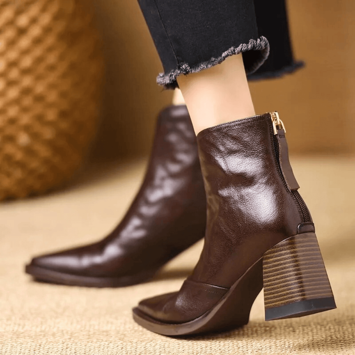 Bottines à talon mi-haut Solange